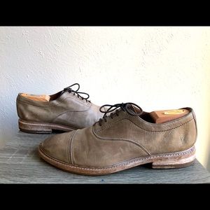 Men’s Frye Paul Bal Oxford Stone Sun Washed Leather. Size 10